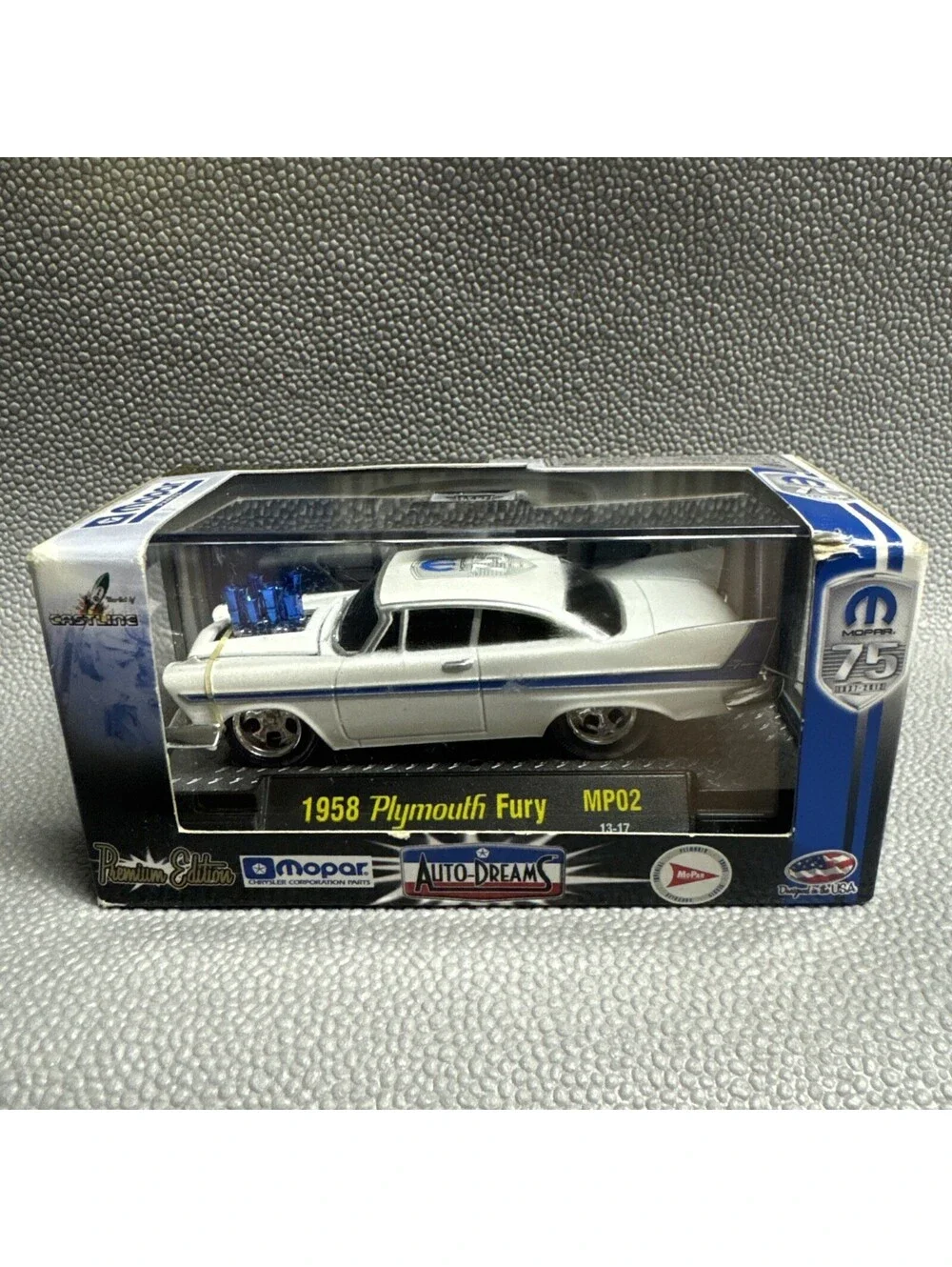 M2 Machines Auto-Dreams 1958 Plymouth Fury Mopar 1/64 Limited To 5,000 White